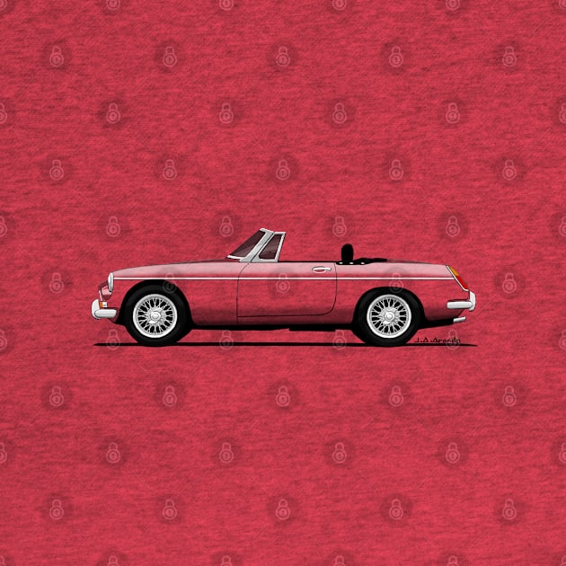 Drawing of the famous british roadster by jaagdesign